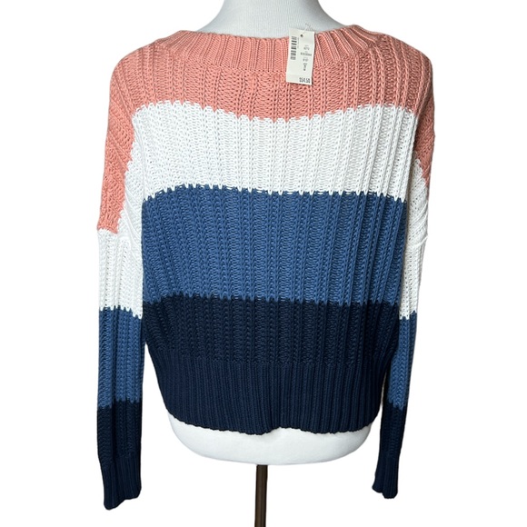 Sweater Aeropostale Oversized Knit V Neck Cropped Boxy Loose cute casual NEW - Picture 6 of 10